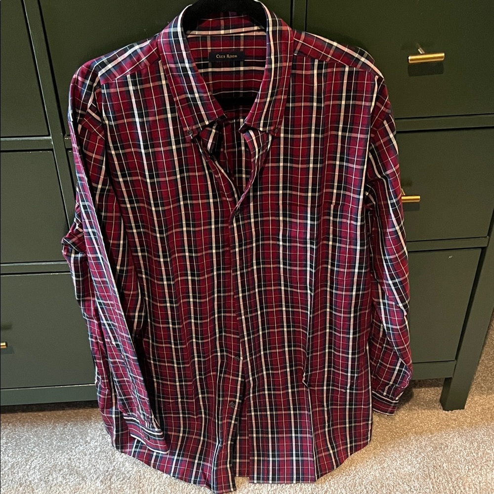 Club Room Men's Multicolor Plaid Shirt